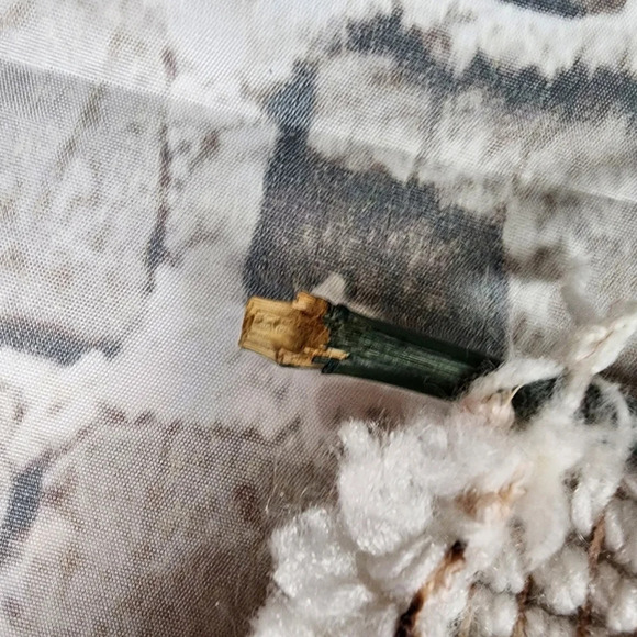 Vintage Christmas Hook Rug Wall Hanging Poinsettia Red White 41" L - Picture 12 of 12